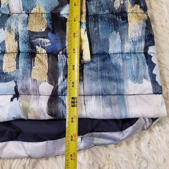 Dolcezza Paint Stroke Padded Gilet, Blue Multi Size Medium - Picture 12 of 16